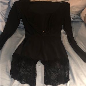 Lace shorts one piece